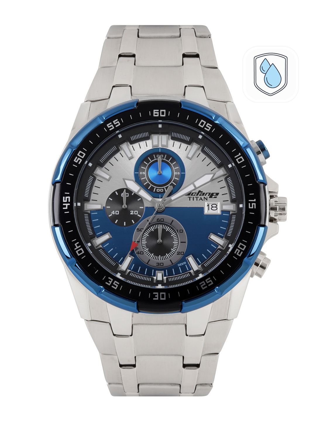 Titan Octane Men Blue & Silver-Toned Dial Chronograph Watch 90044KM03-image-44