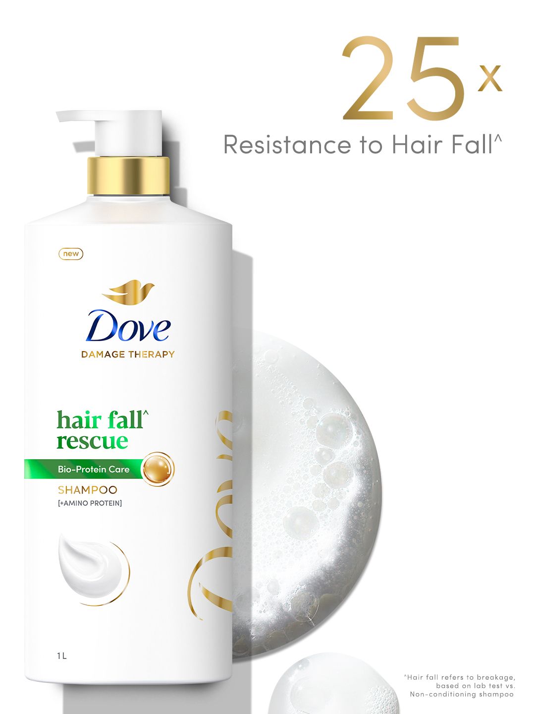 Dove Hair Fall Rescue Shampoo 1L – Strengthen Weak Hair