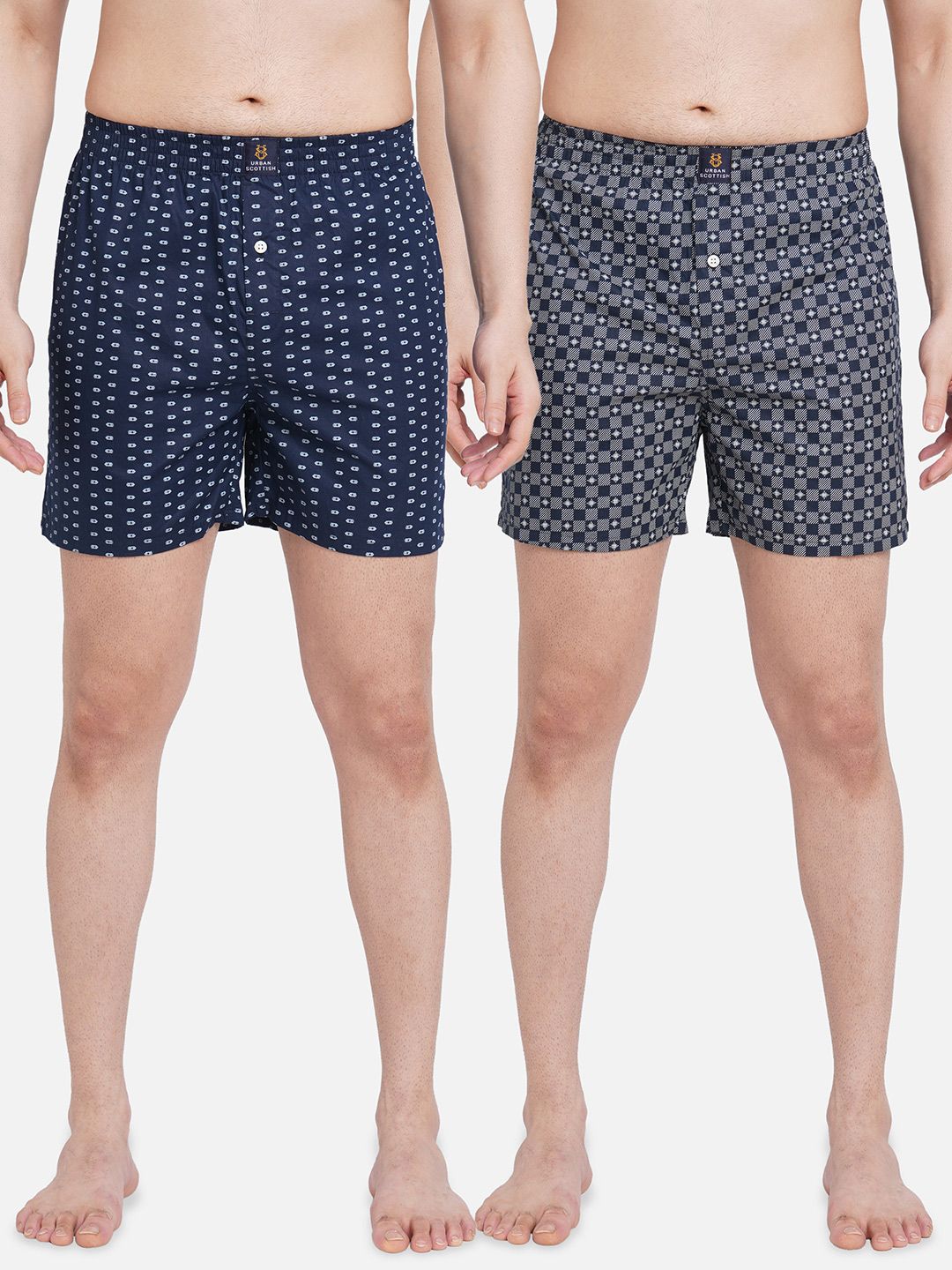 URBAN SCOTTISH Men Pack of 2 Printed    Pure Cotton Boxers USBX1801-picture-29