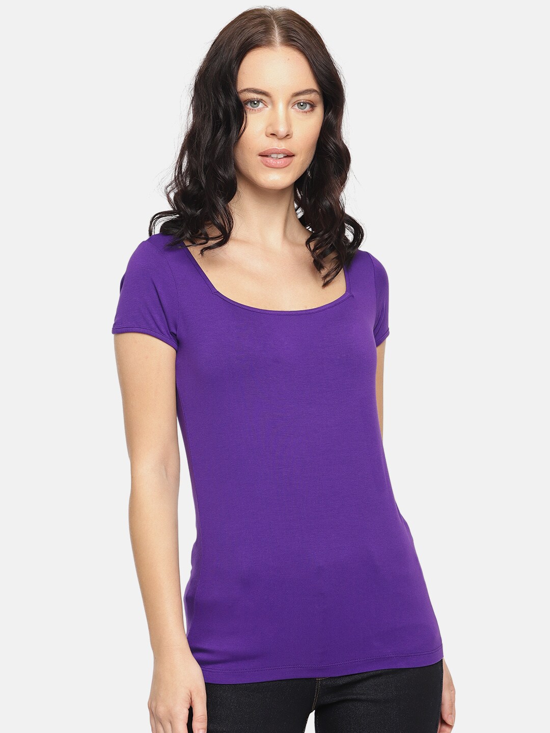 CODE by Lifestyle Women Purple Solid Top
