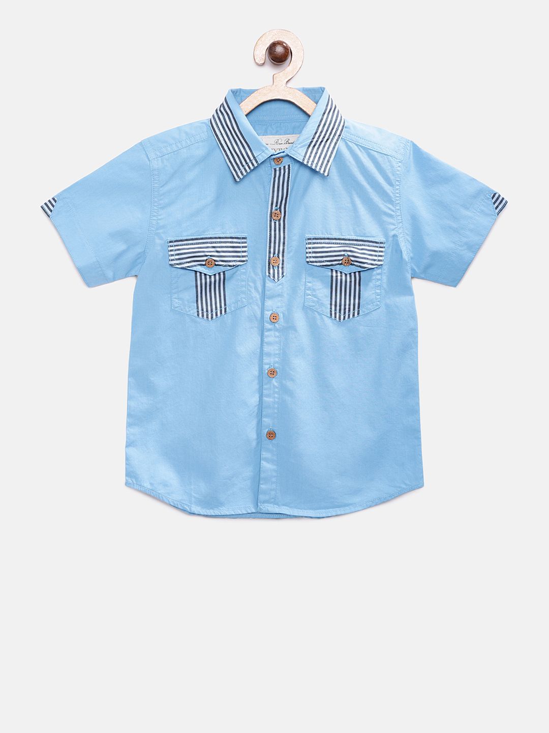 TONYBOY Boys Blue Regular Fit Solid Casual Shirt-picture-11