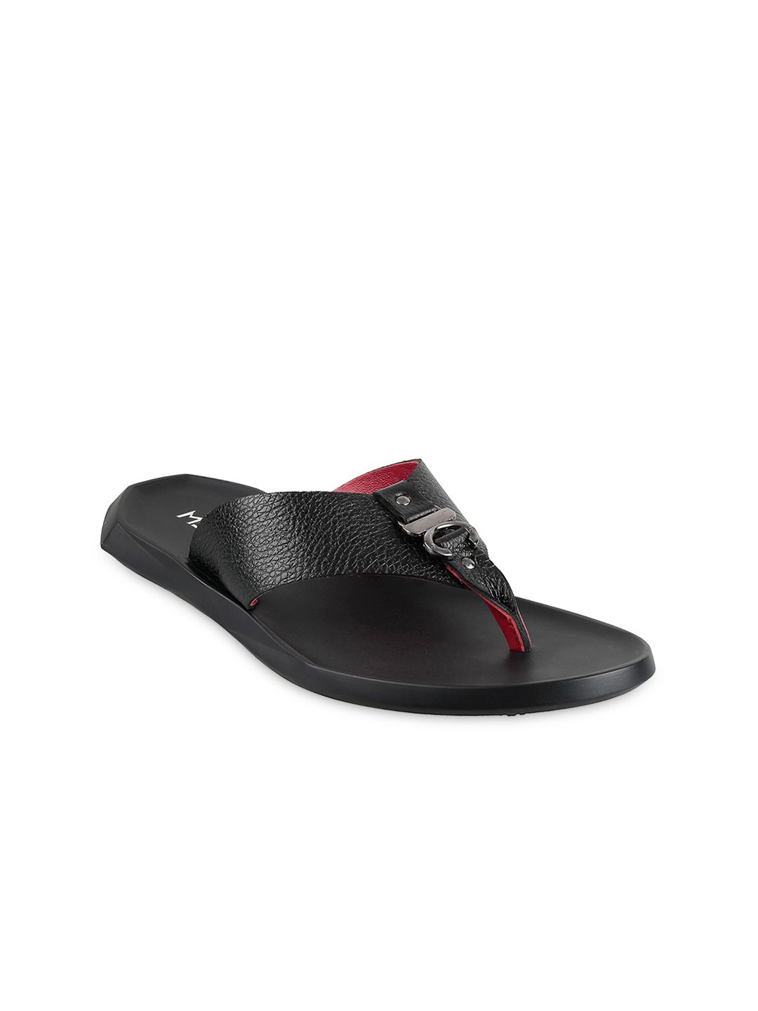 Metro Men Black Sandals-image-13