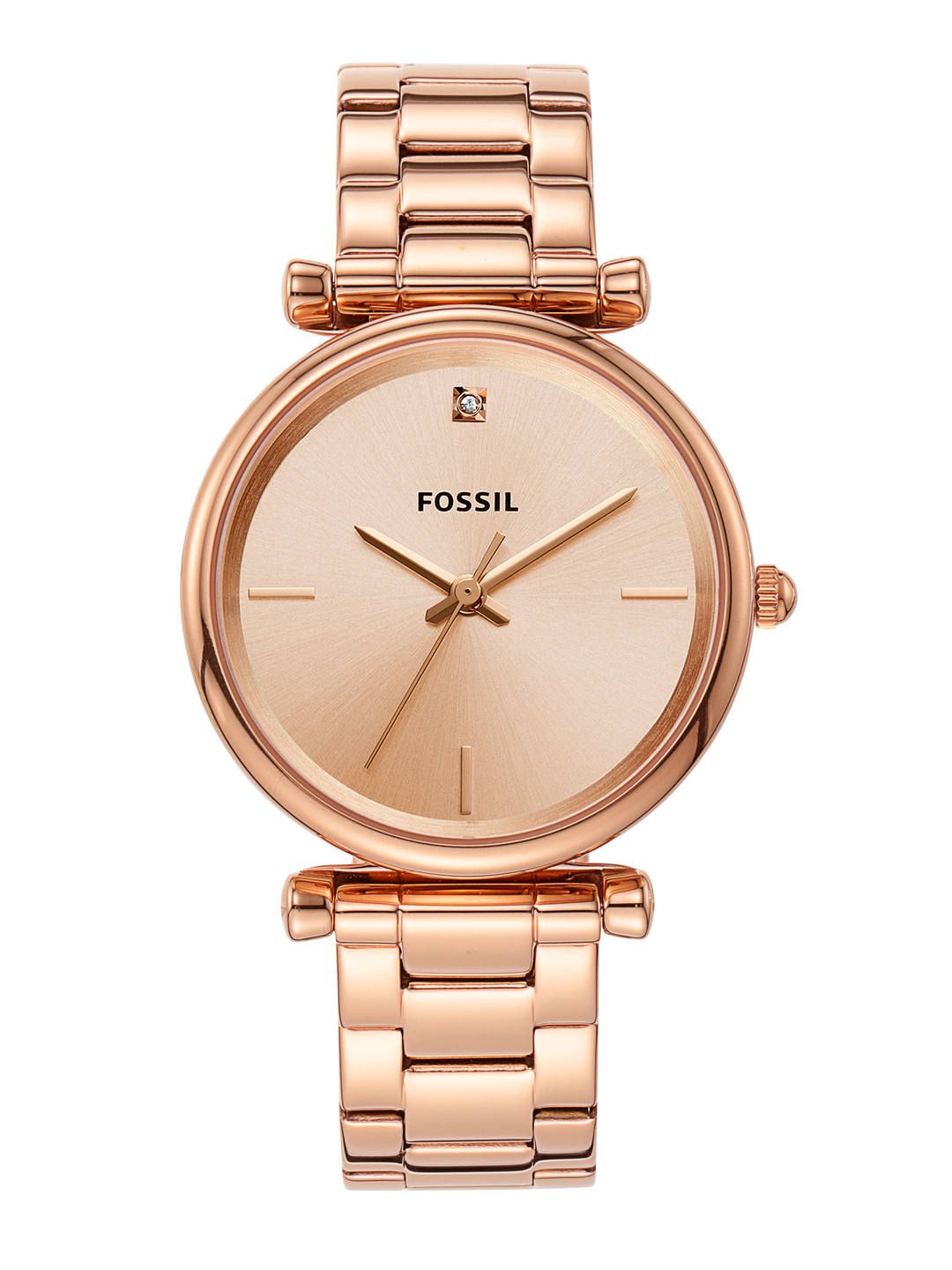 Fossil CARLIE Women Rose Gold Analogue Watch ES4441