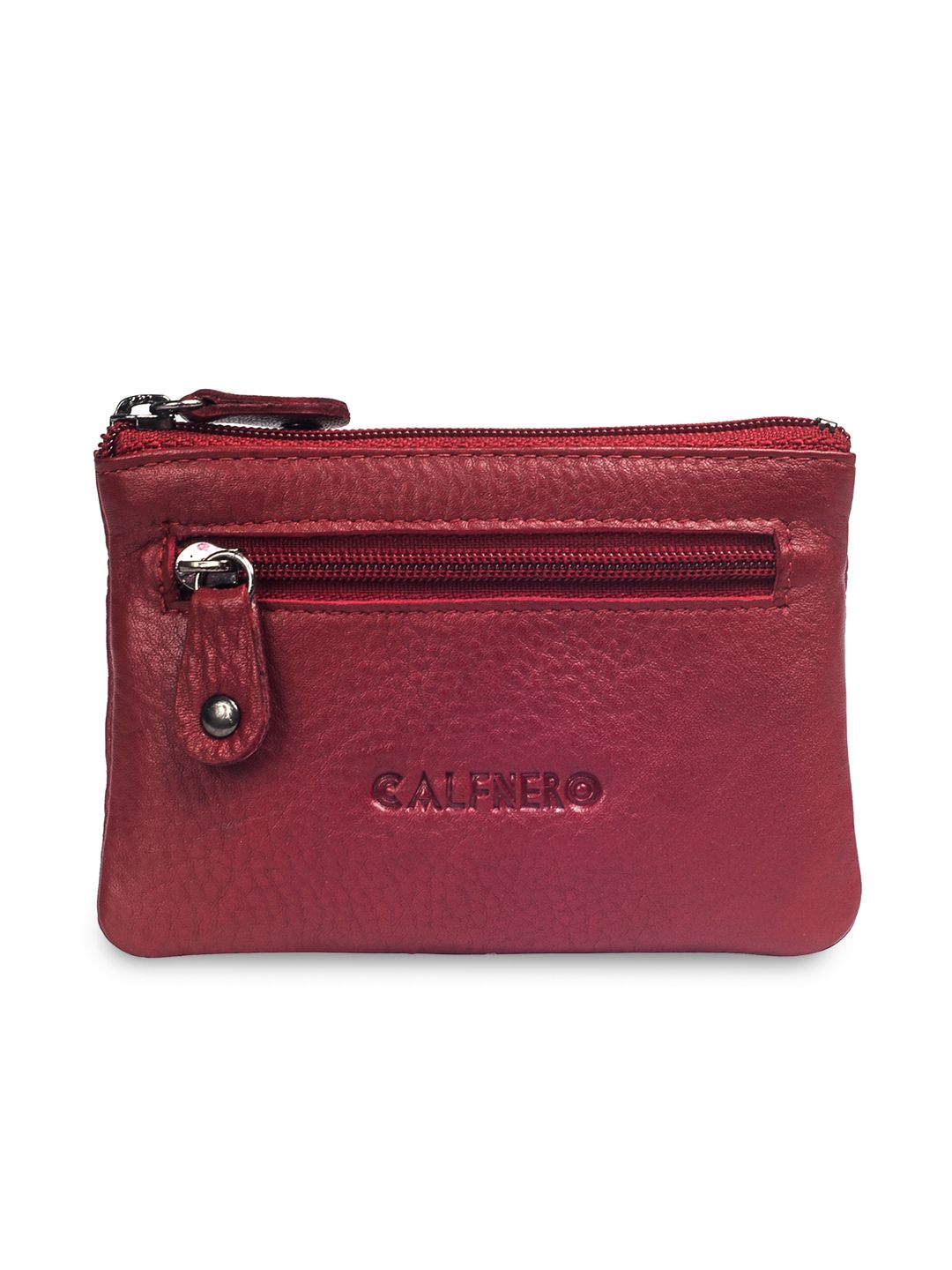 CALFNERO Unisex Maroon Solid Wallet-picture-14