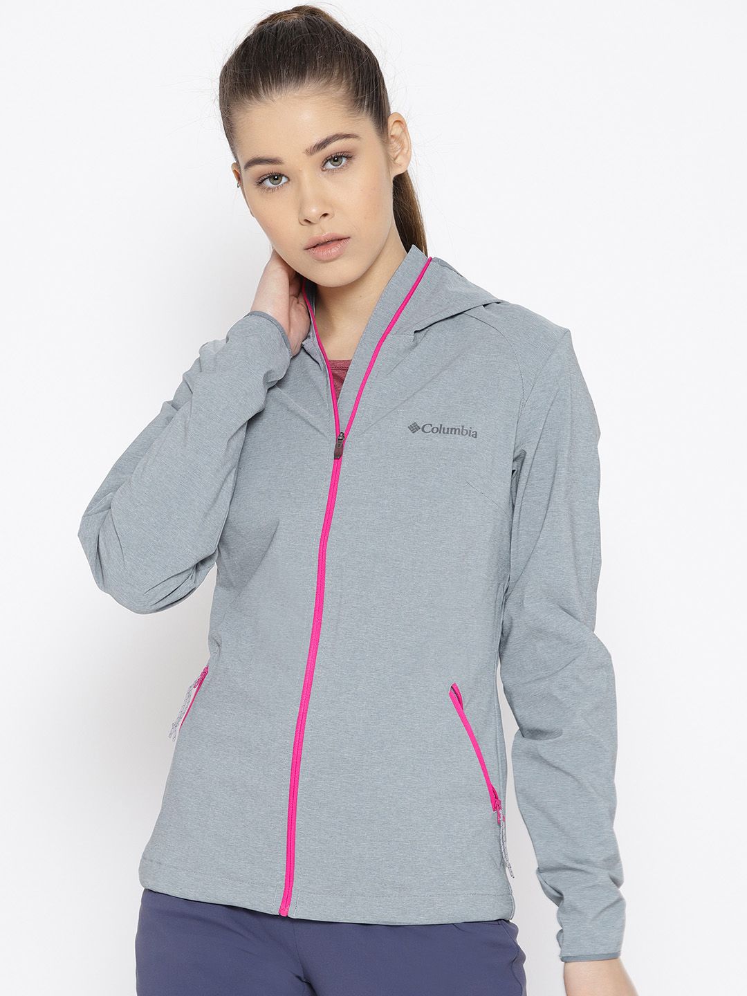 Columbia Grey Heather Canyon Softshell Outdoor Jacket-picture-10