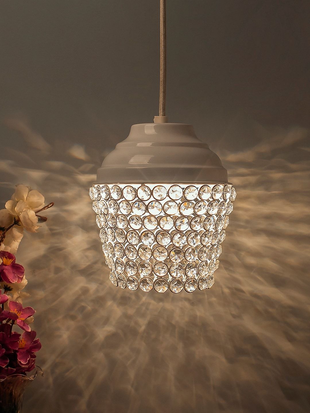 Homesake White Solid Handcrafted Crystal Pendent Light-image-19