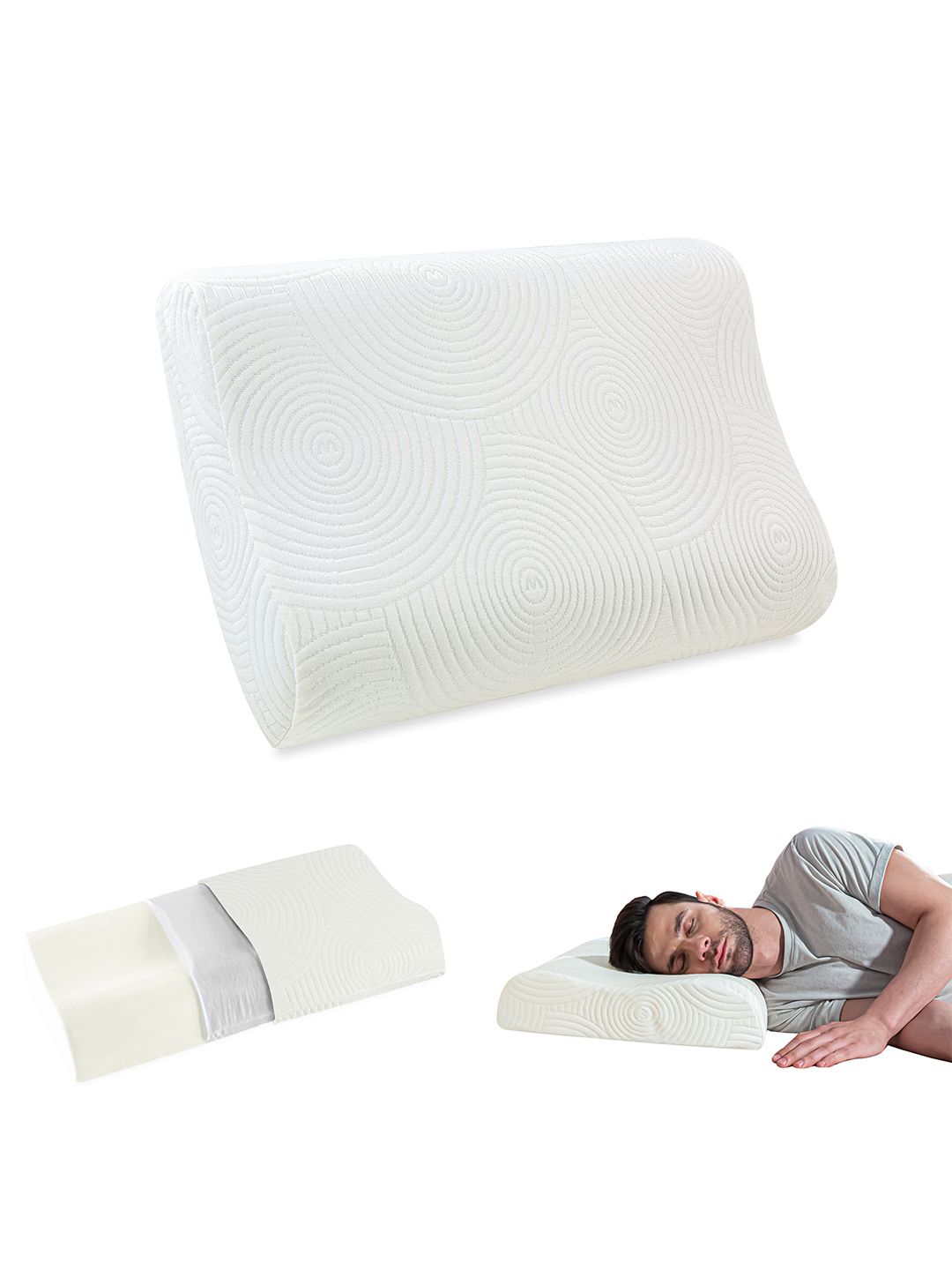 The White Willow White Cervical Contour Memory Foam Bed Pillow-picture-46