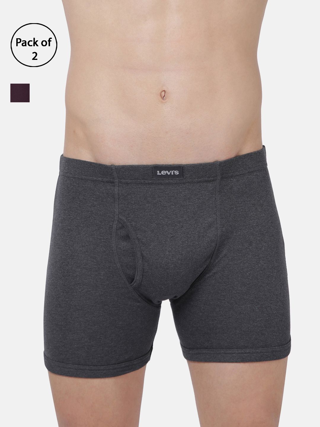 Levis Pack Of 2 Comfort Boxer Brief for Men Comfort & Smartskin Technology#010 (Black)-image-41