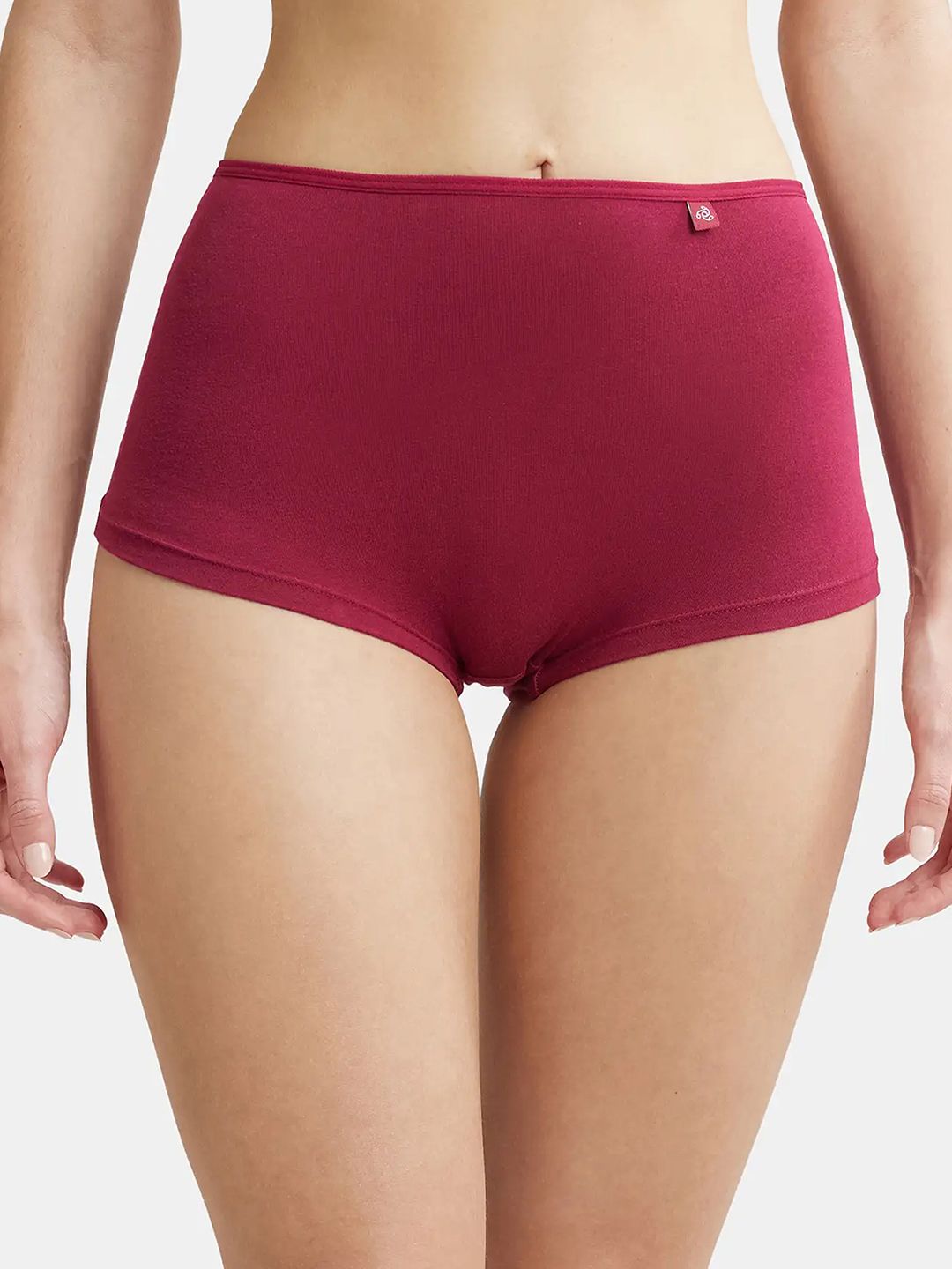 Jockey Women Burgandy Low-Rise Boy Shorts SS04-0105-picture-55