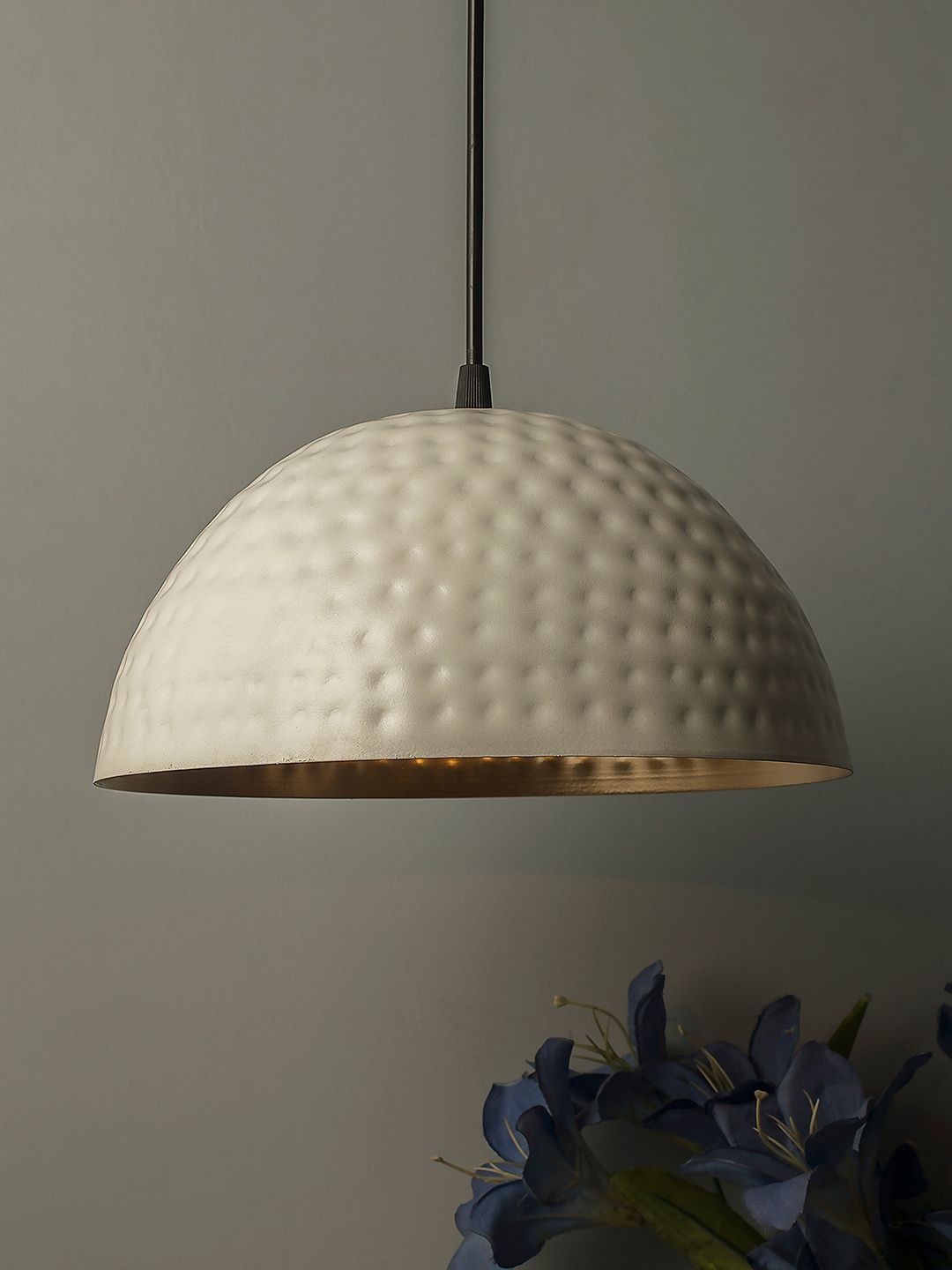 Homesake White Textured Handcrafted Hanging Light-picture-42