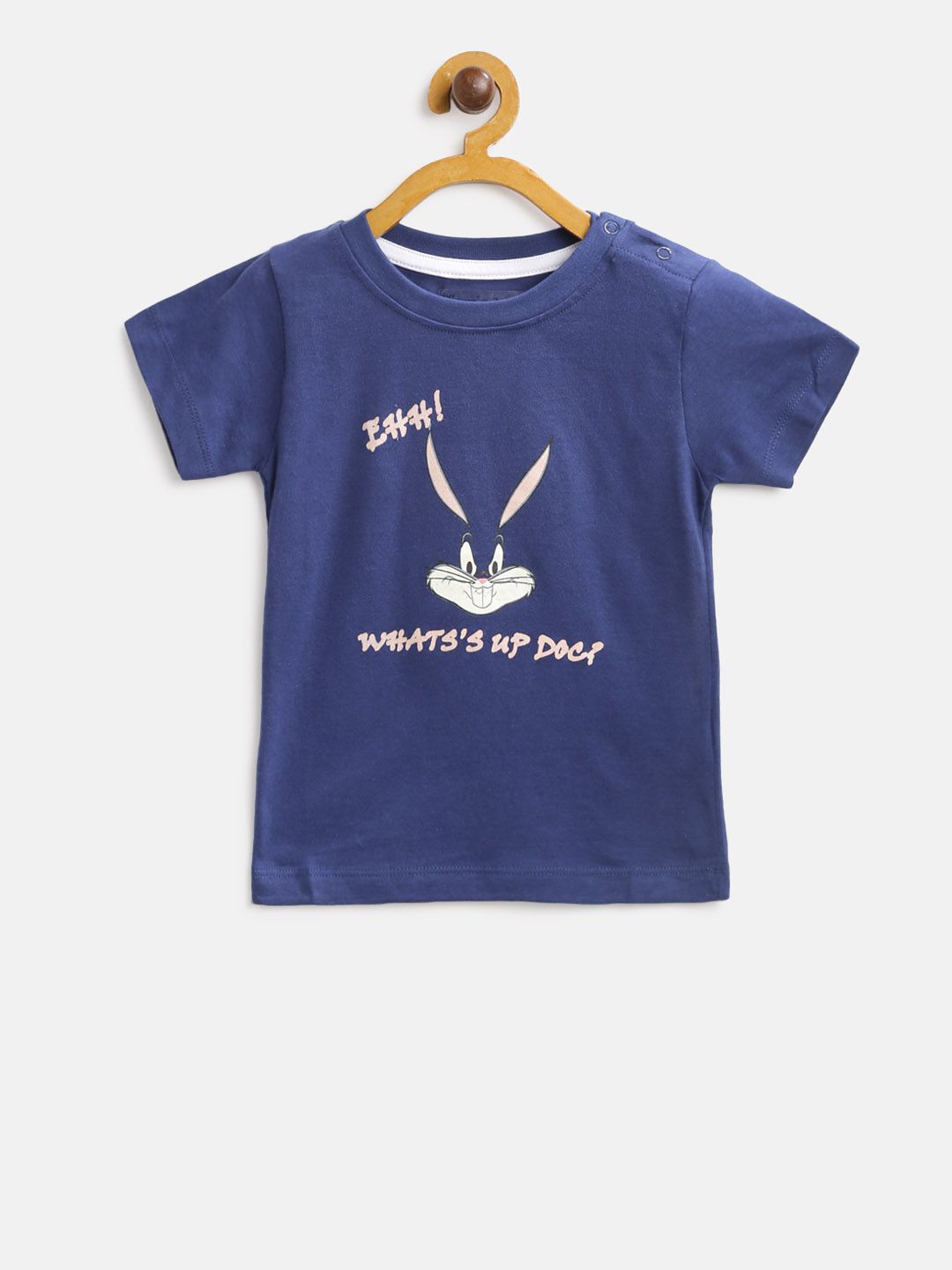 Moms Love Boys Navy Blue Printed Round Neck Pure Cotton T-shirt-picture-27
