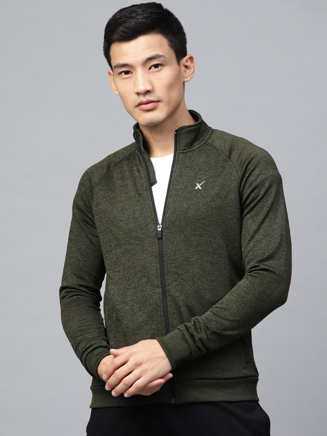 HRX by Hrithik Roshan Men Olive Green Training Rapid Dry Solid Sweatshirt-picture-39