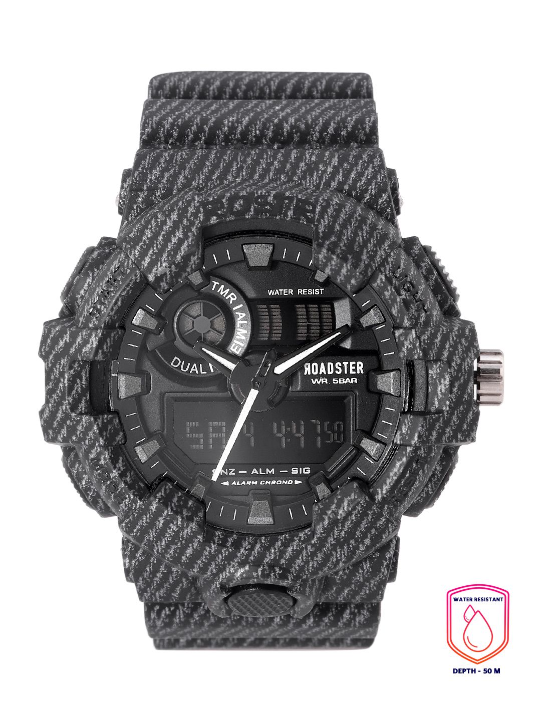 Roadster Men Black Dial & Black Straps Analogue and Digital Multi Function Watch-image-15