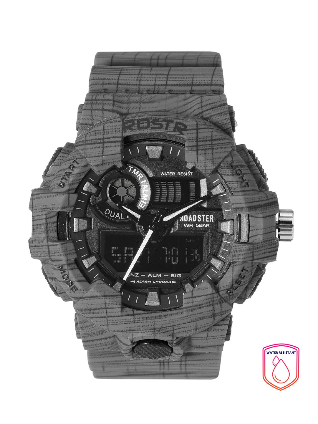 Roadster Men Black Dial & Grey Straps Analogue & Digital Multi Function Watch-image-16
