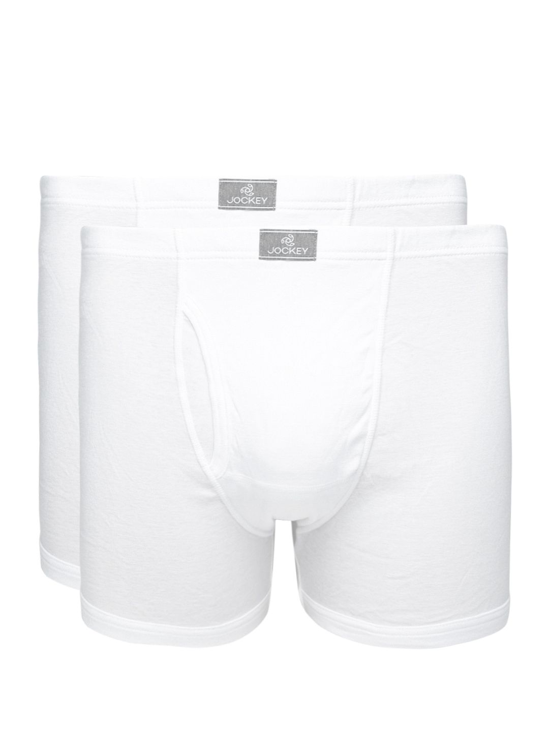 Jockey MODERN CLASSIC Men White Pack of Two Trunks 8008-image-6