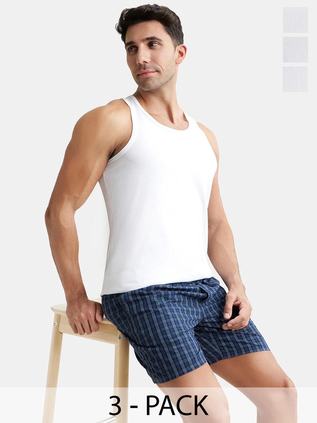 Jockey Men Pack of 3 Cotton Round Neck Sleeveless Easy Tuck Vest 8820-picture-19