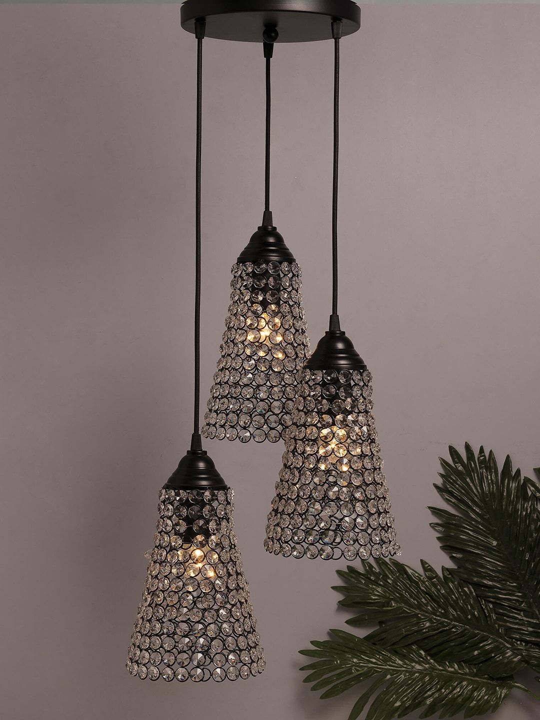 Homesake Black & White Textured Handcrafted Cluster Lights-picture-25