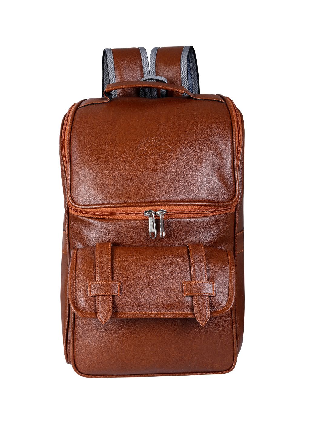 Leather World Unisex Tan Brown Solid Backpack-picture-21
