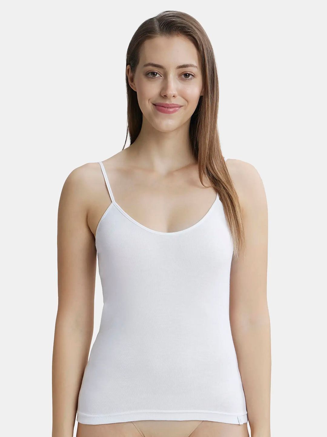Jockey Cotton Rib Camisole with Adjustable Straps and StayFresh Treatment-picture-24