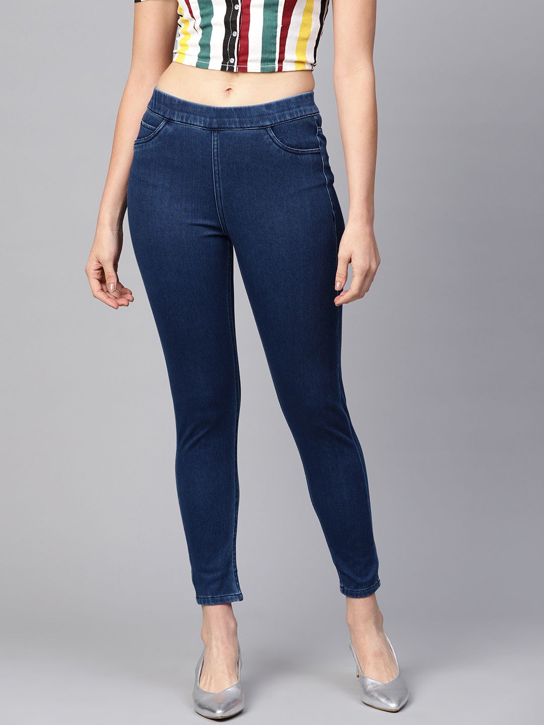 Mid-Rise Cotton Jeggings