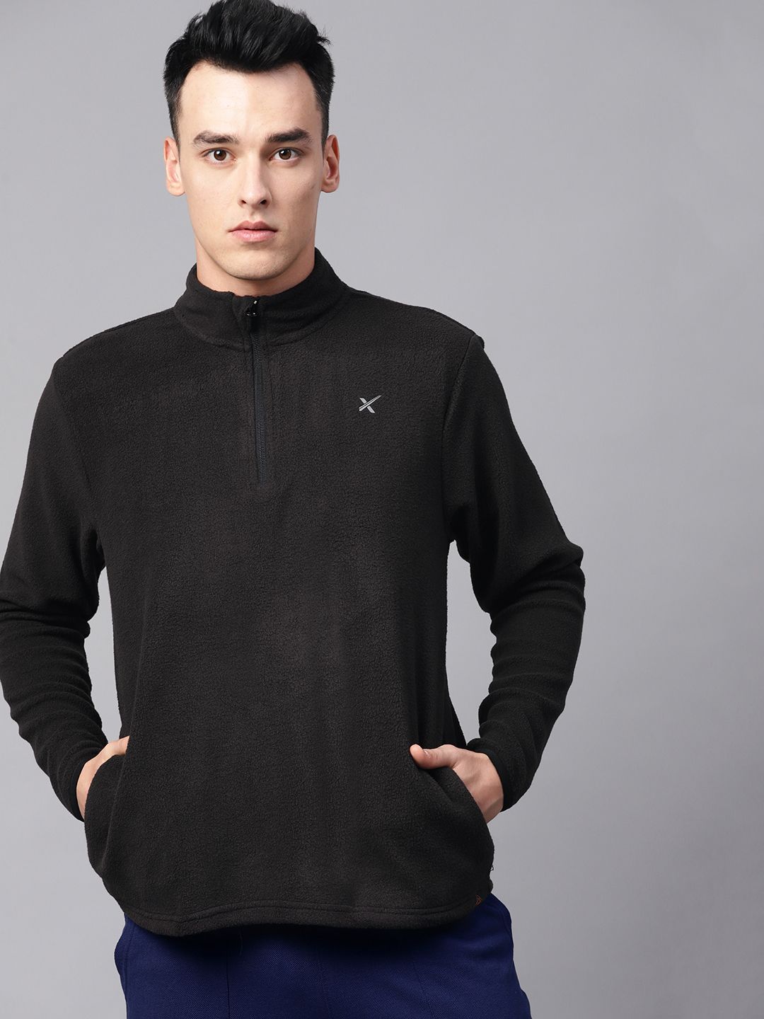 HRX by Hrithik Roshan Outdoor Men Black Solid Sweatshirt-picture-33