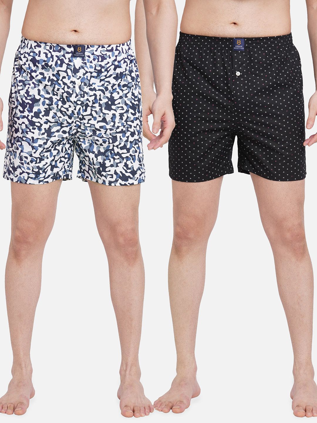 URBAN SCOTTISH Men Pack of 2 Multicoloured Printed  Pure Cotton Boxers USBX1917-picture-34