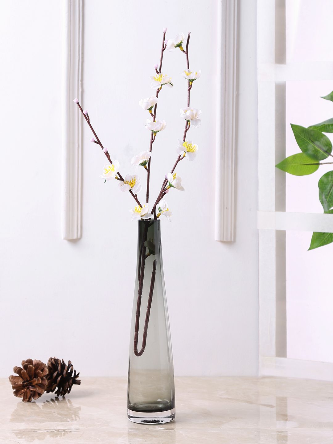 TAYHAA Grey Glass Flower Vase-image-15