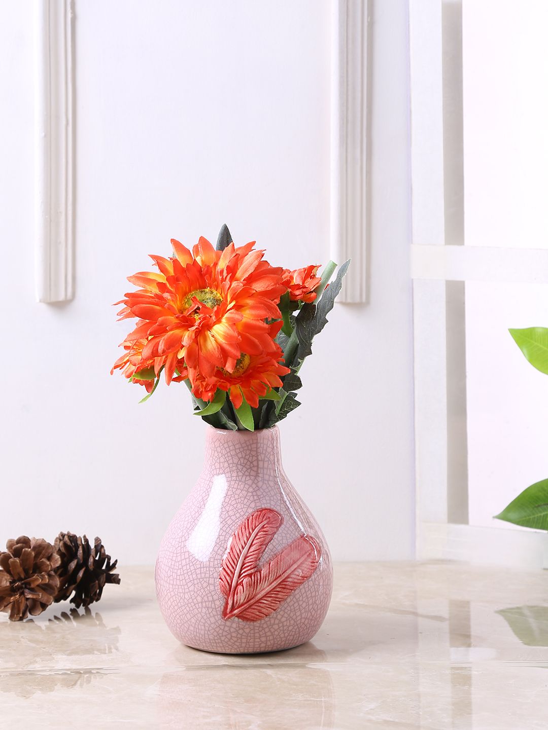 TAYHAA Pink Ceramic Flower Vase-image-32