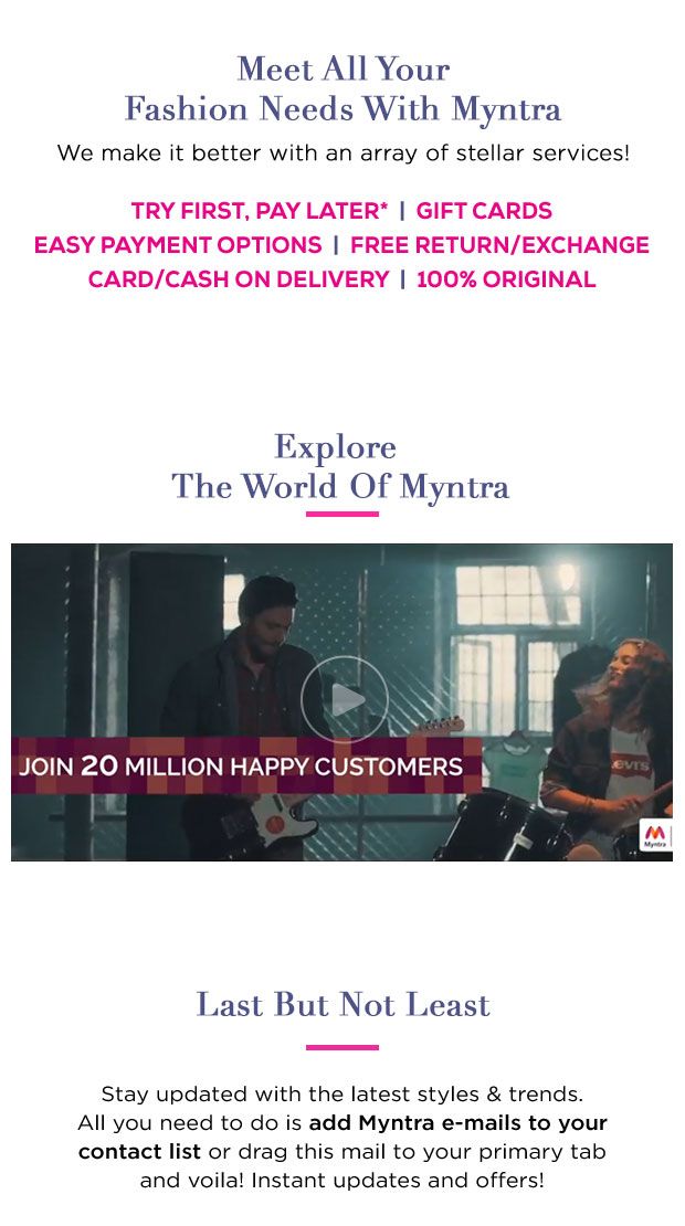 Explore The World Of Myntra