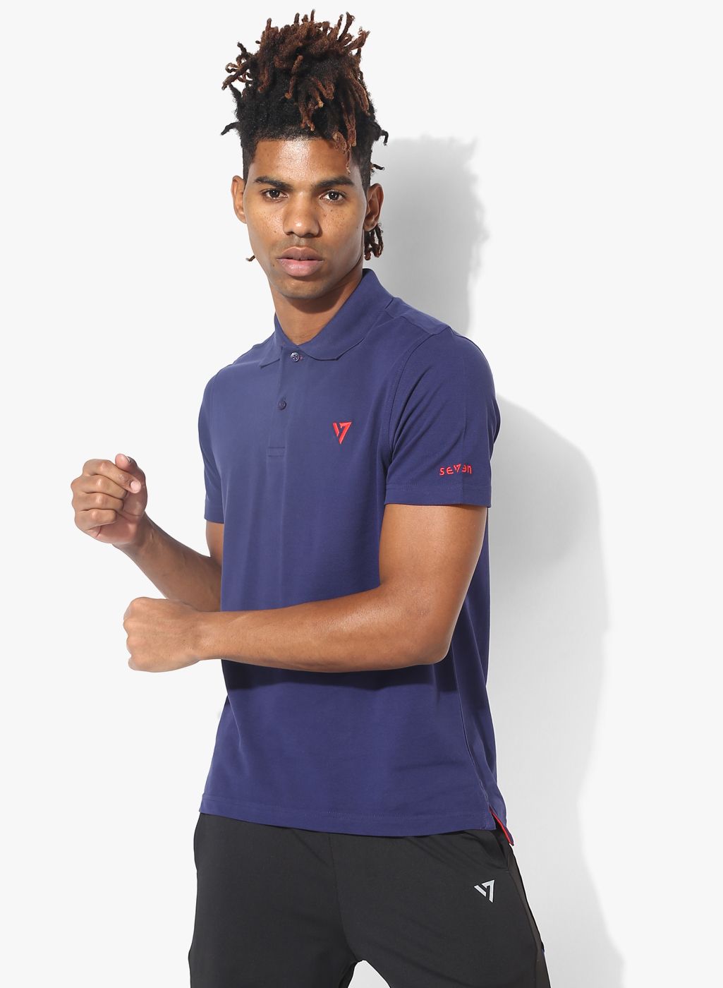 seven basic pique polo t-shirt