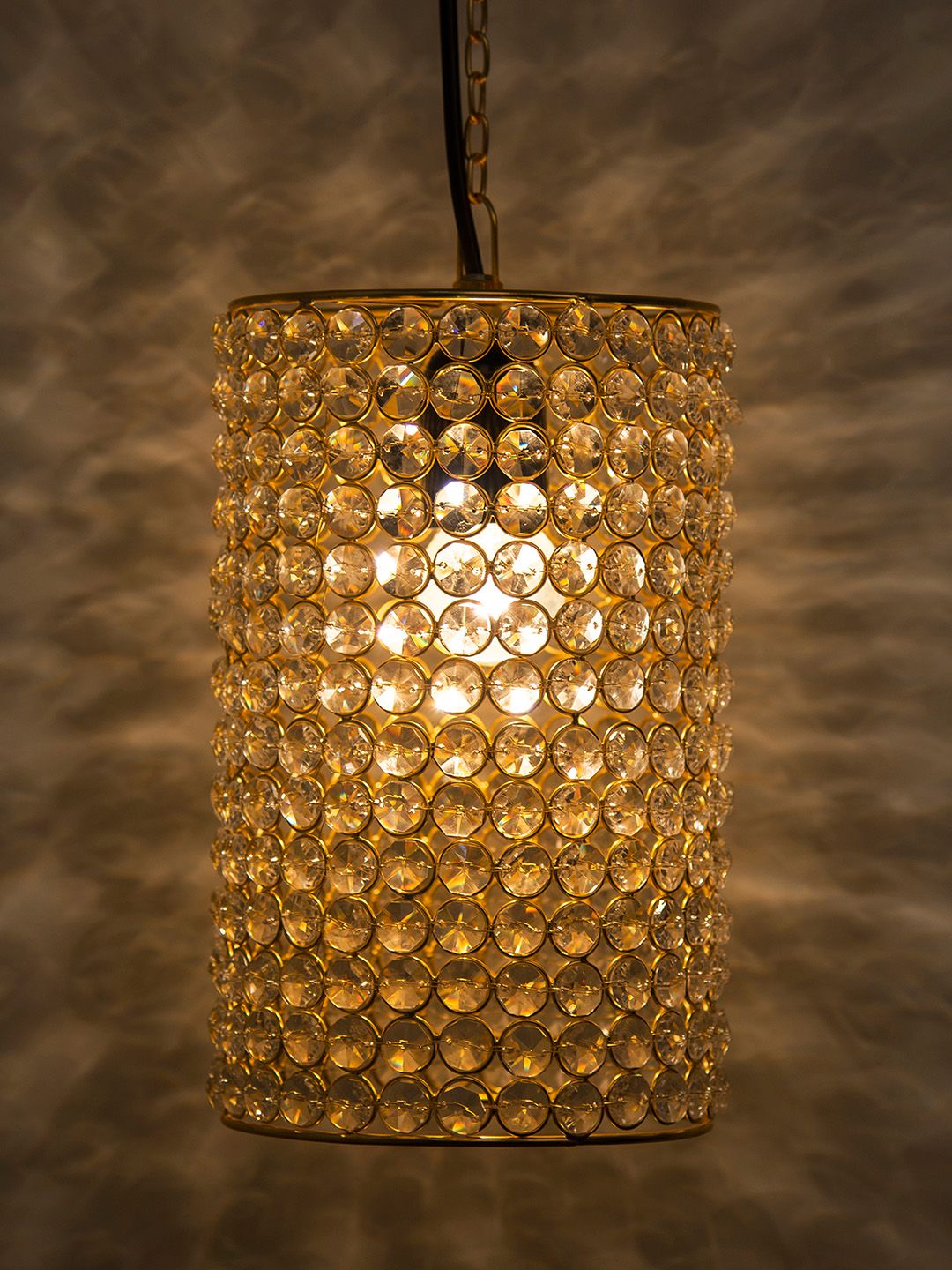 Homesake Gold-Toned Self Design Hanging Light-picture-31