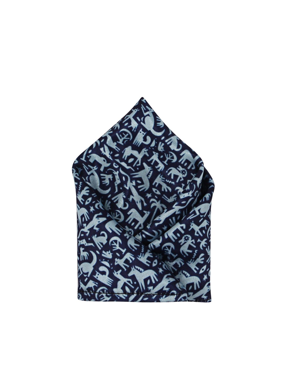 Blacksmith Men Navy Blue Printed Pocket Square-picture-18