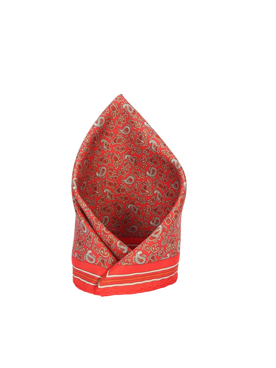 Peter England Men Red Paisley Printed Pocket Square-picture-42