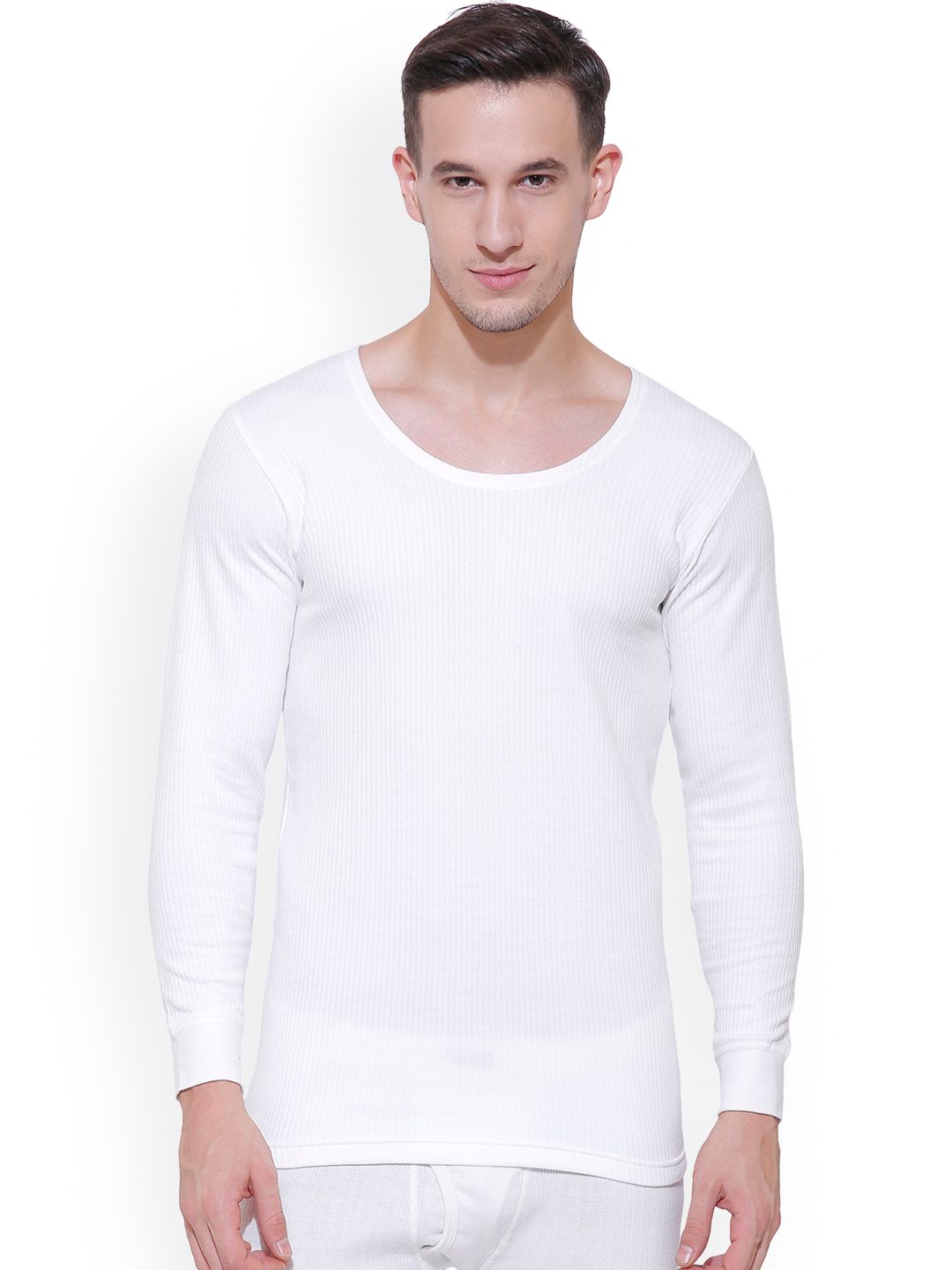 BODYCARE INSIDER Men Off-White Solid Thermal Top B101_85-picture-15