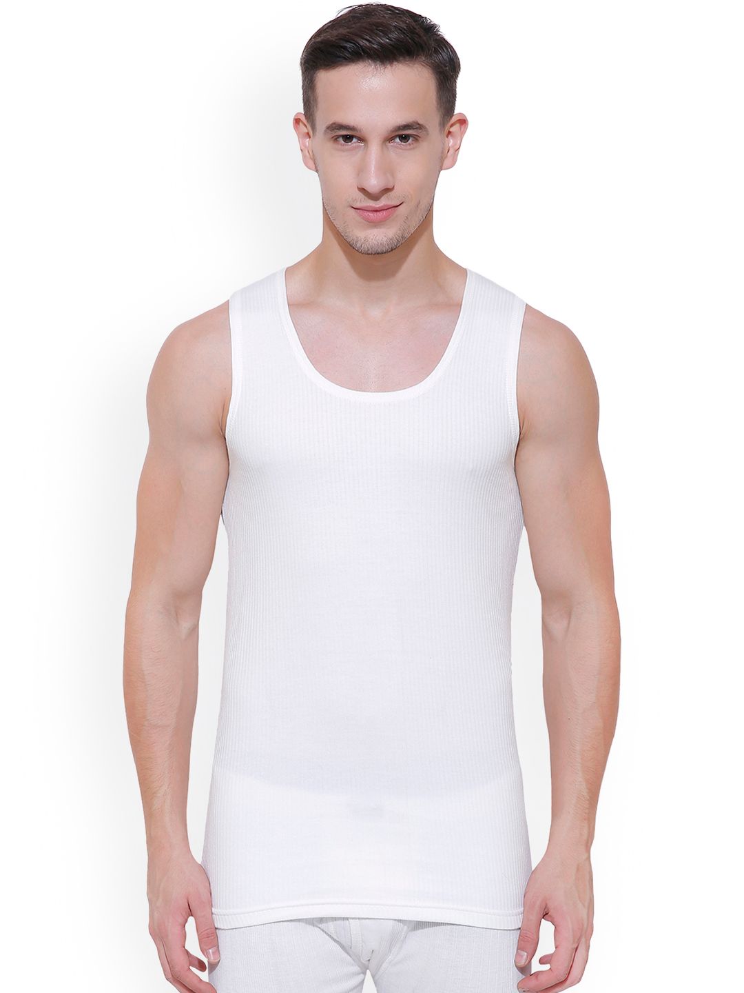 BODYCARE INSIDER Men Off White Solid Thermal Top-picture-34