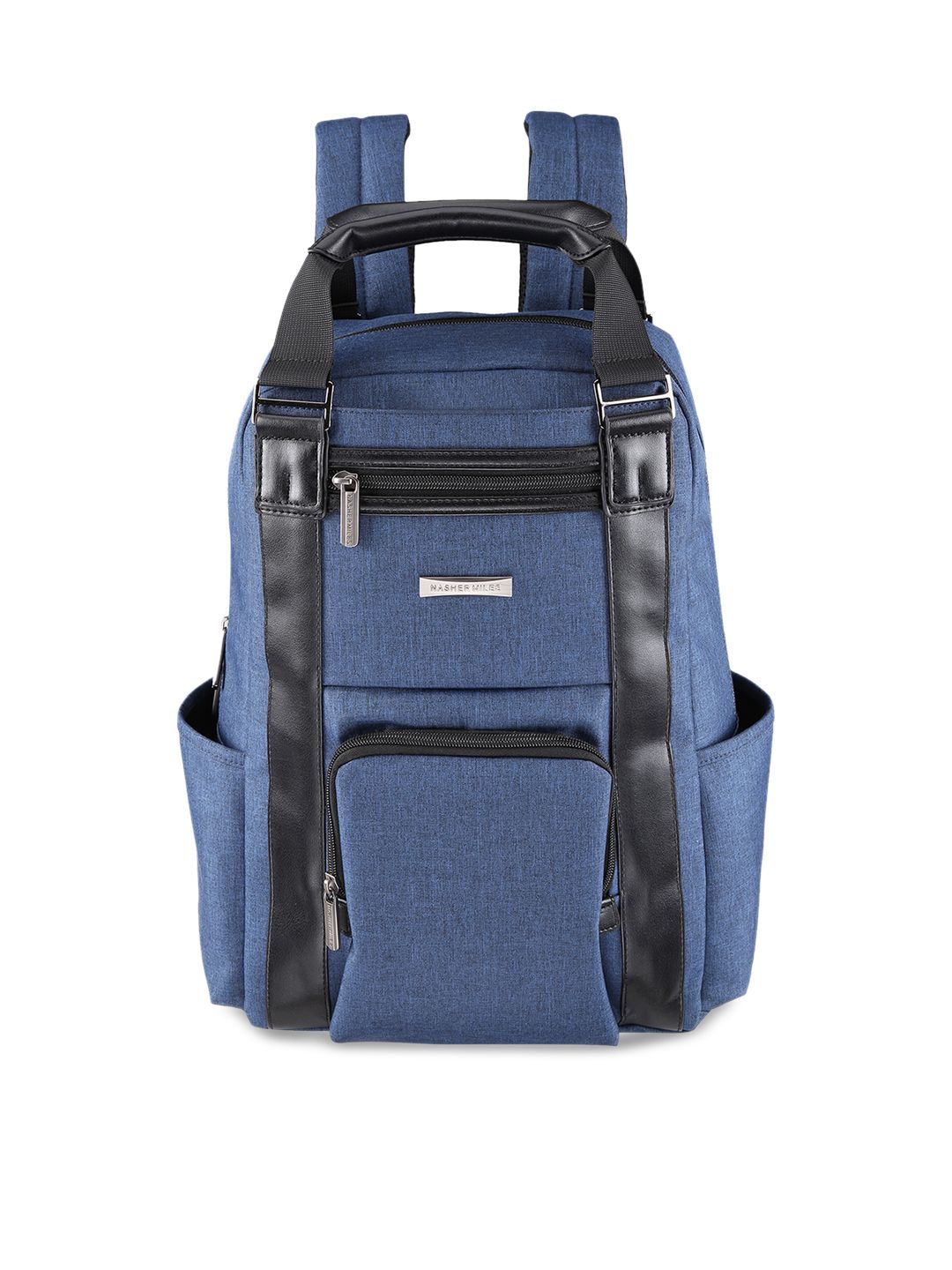 Nasher Miles Unisex Blue Solid Backpack-picture-25