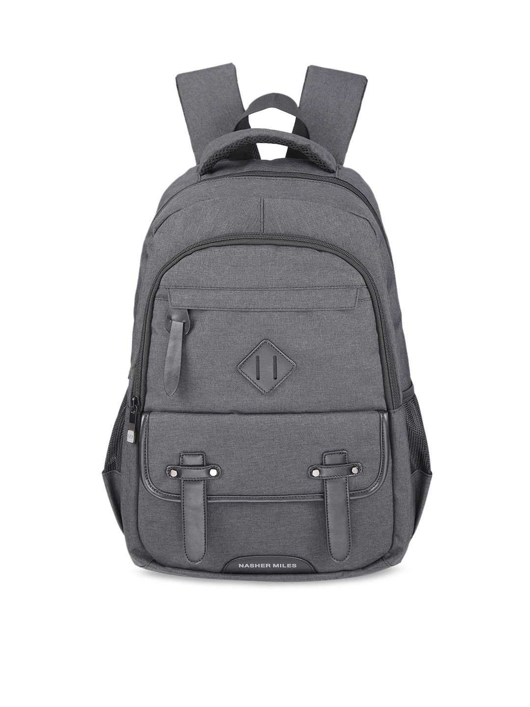 Nasher Miles Unisex Grey Brand Logo Backpack-picture-25
