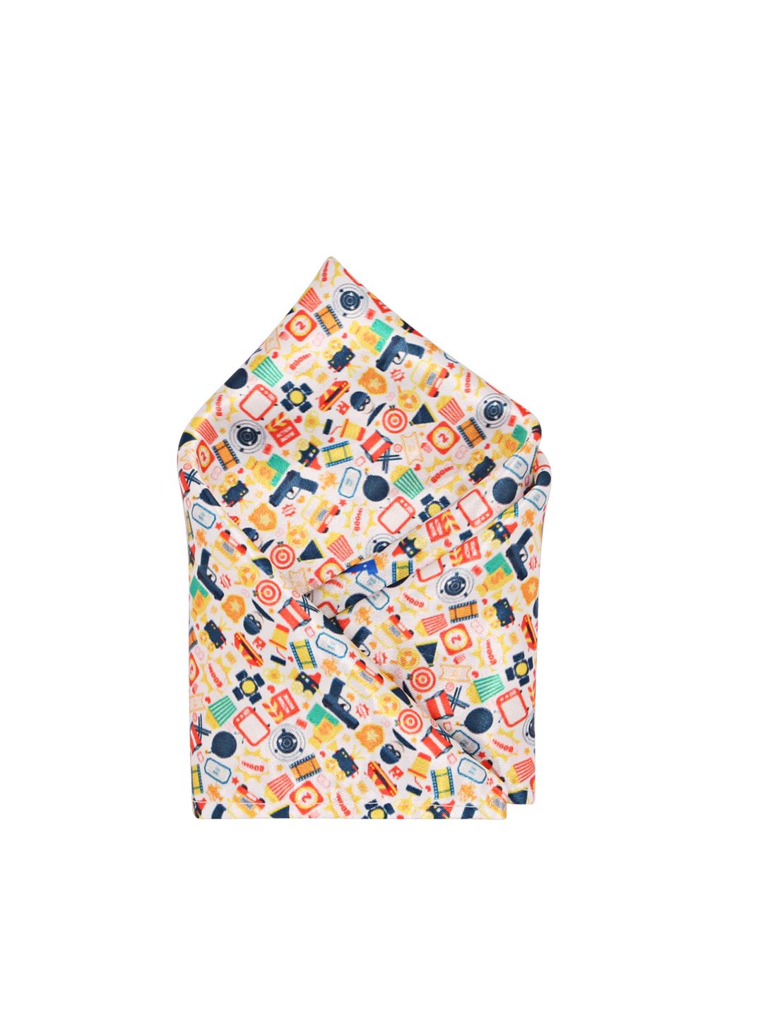 Blacksmith Men Yellow Printed Pocket Square-picture-17