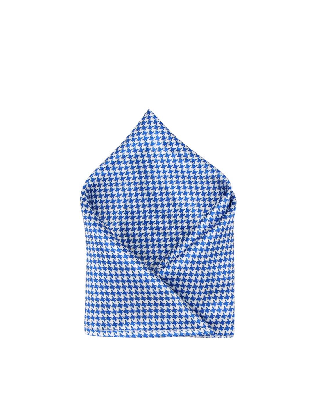 Blacksmith Men Blue Printed Pocket Square-image-35