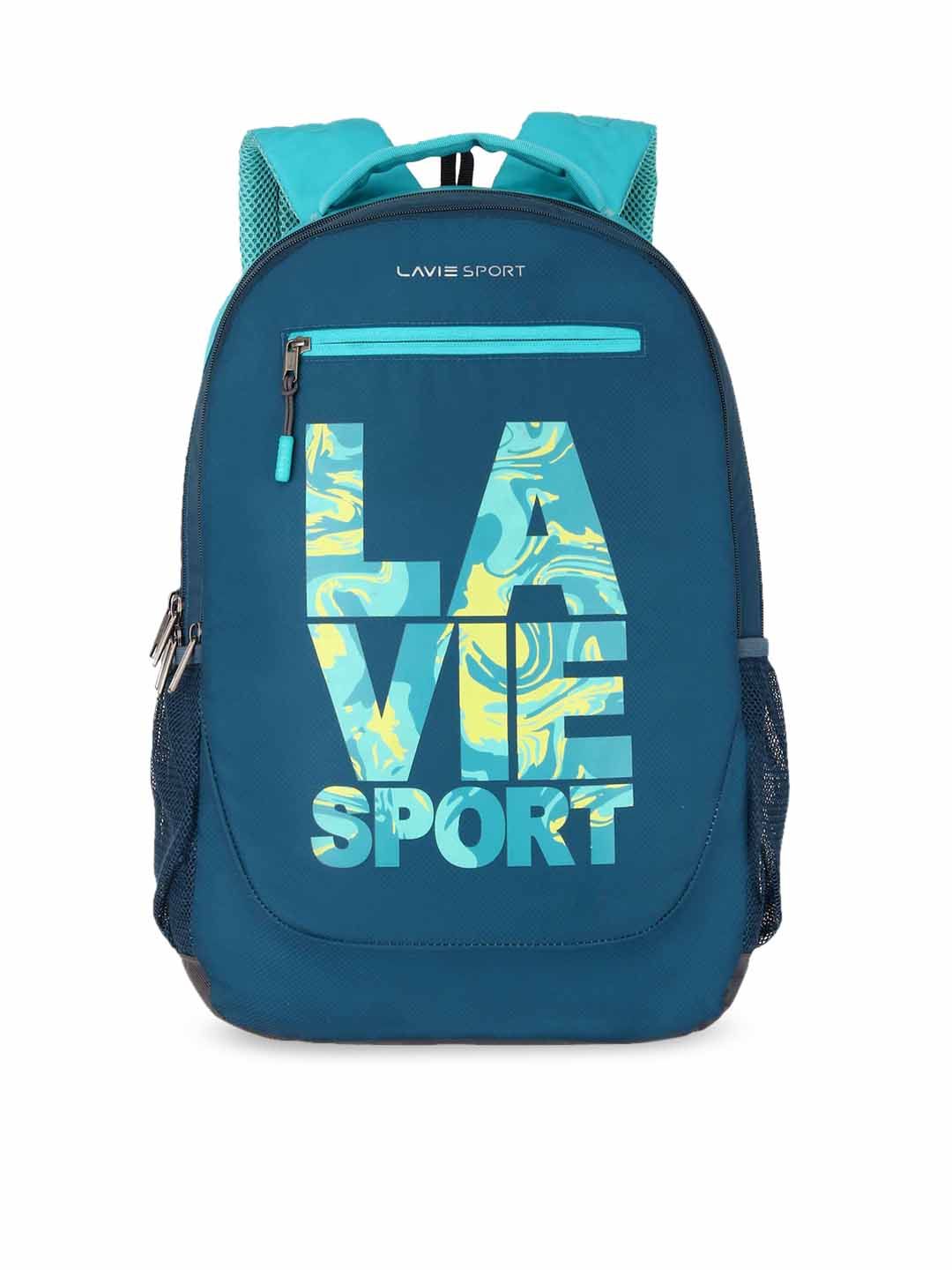 LAVIE SPORT Unisex Blue Brand Logo Printed Backpack-picture-17