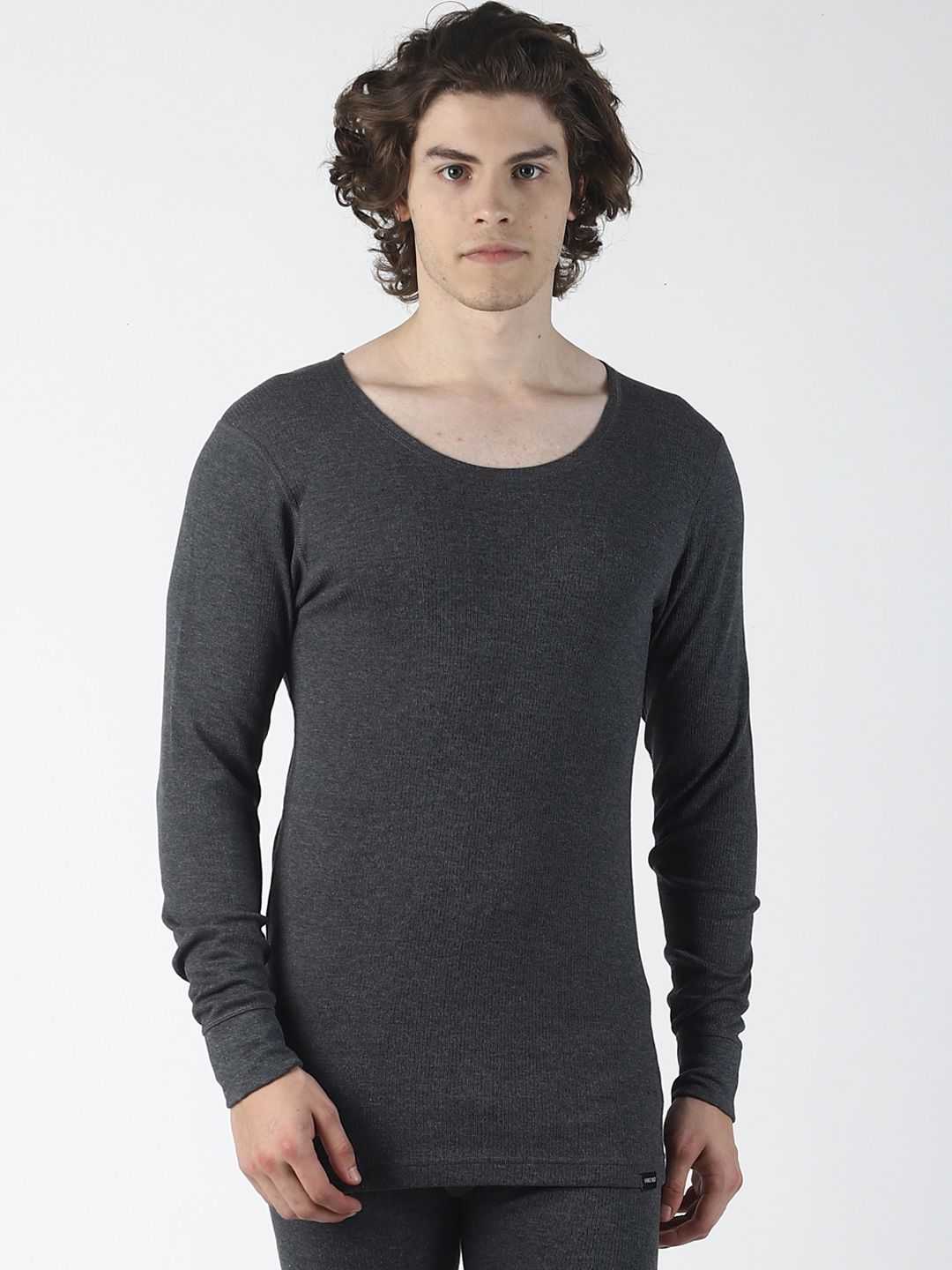 Force NXT Men Charcoal Grey Solid Assorted Thermal Top-picture-20