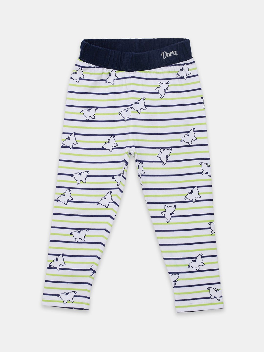 toothless Girls White & Blue Striped Lounge Pants-picture-34