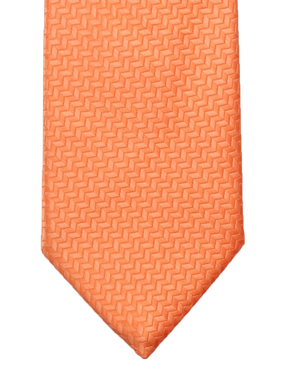 PELUCHE Orange Colourblocked Broad Tie-picture-13