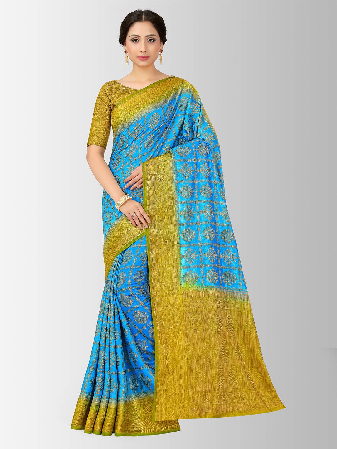 Women turquoise sarees - Buy Women turquoise sarees online in India