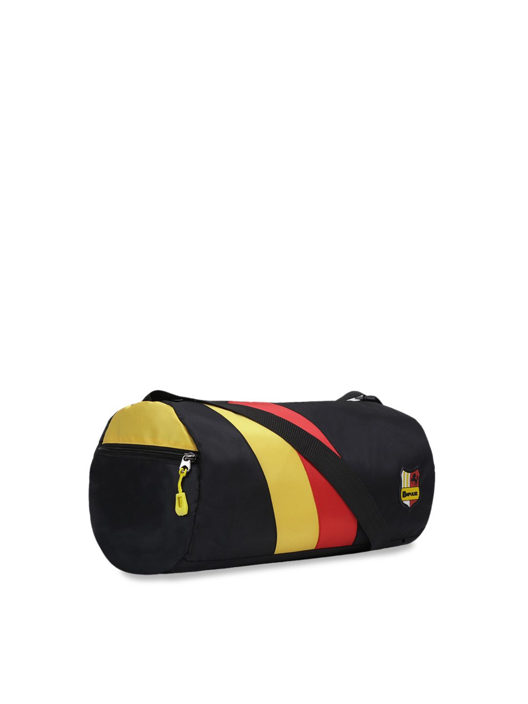 Impulse Unisex Black & Yellow Colourblock Pattern Duffel Bag-image-15