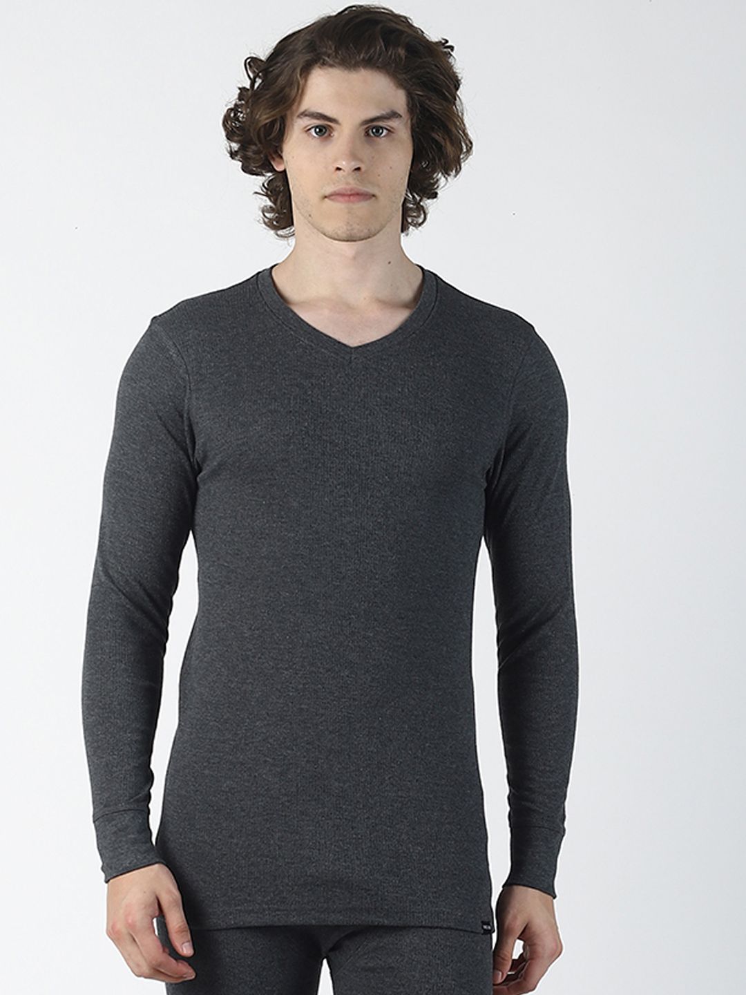 Force NXT Men Charcoal Grey Solid Assorted Thermal Top-picture-22