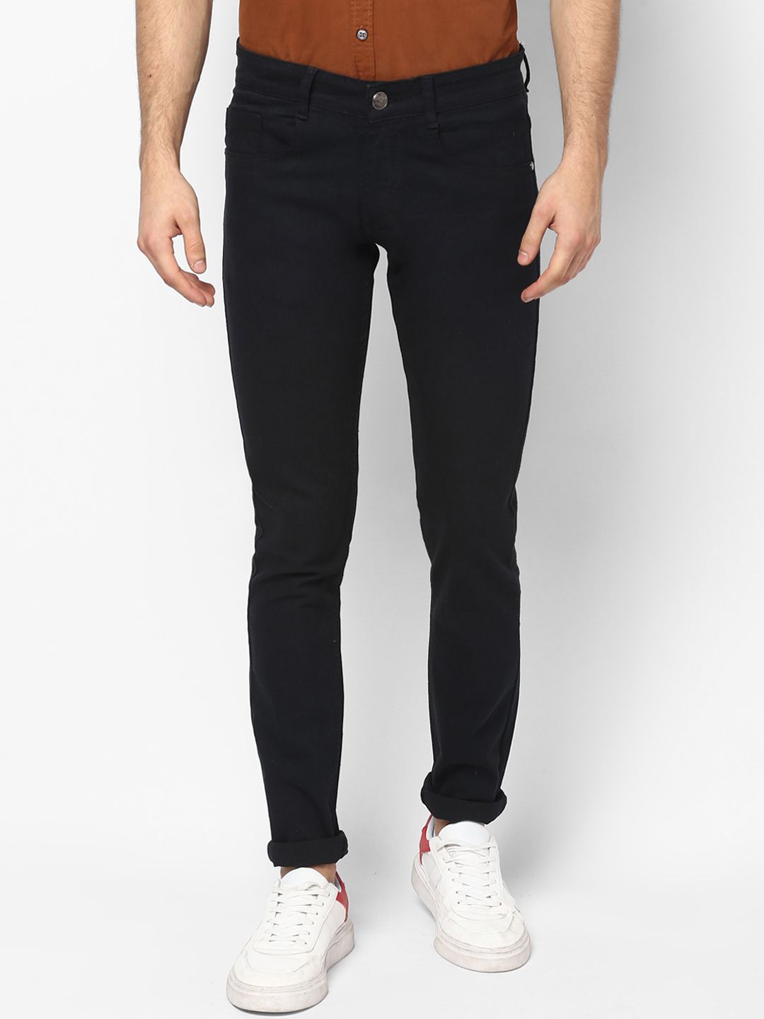 Urbano Fashion Men Black Slim Fit Mid-Rise Clean Look Stretchable Jeans-picture-49