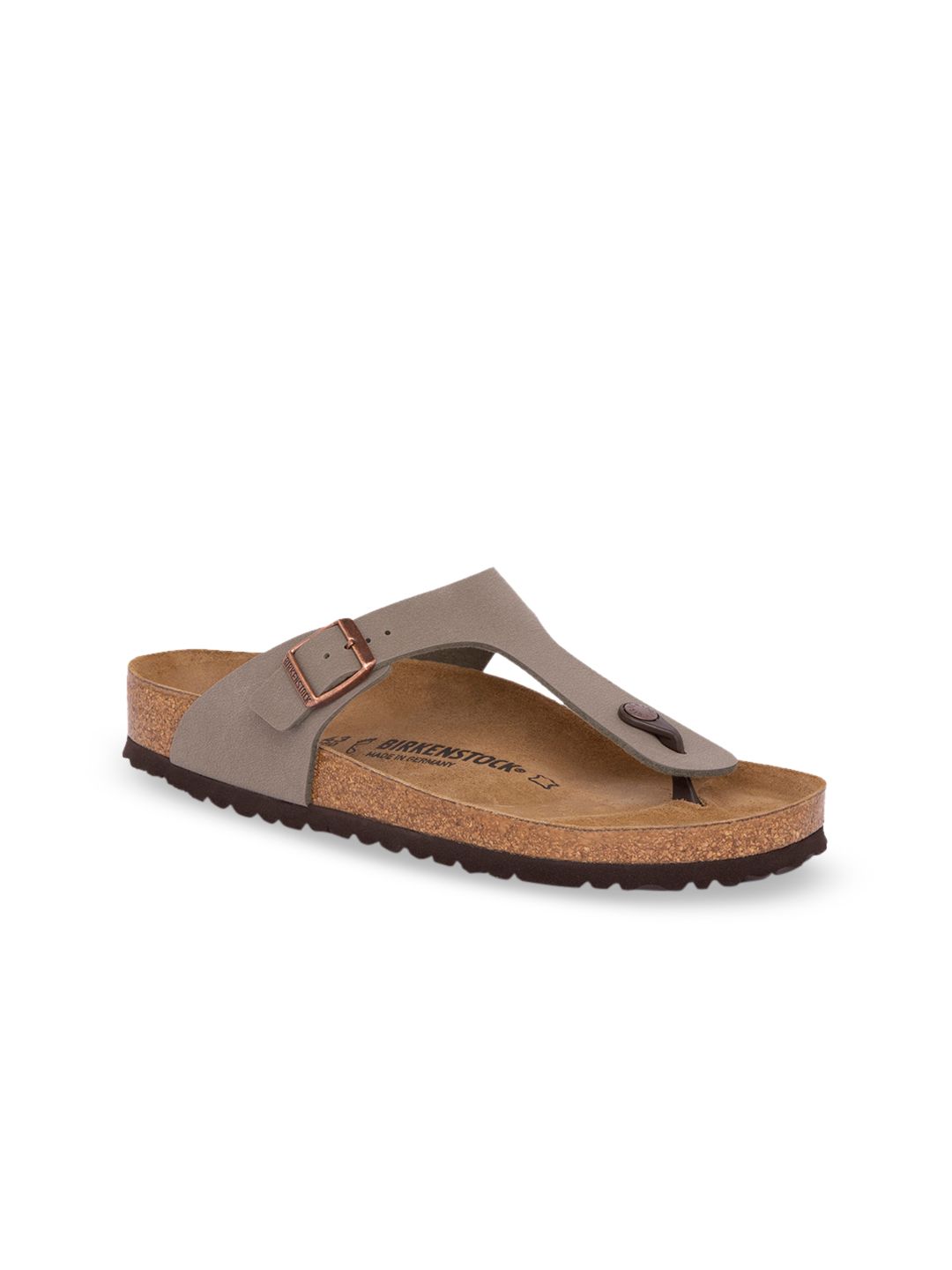Birkenstock Unisex Taupe Solid Gizeh Birko-Flor Regular Width Comfort Sandals-image-32