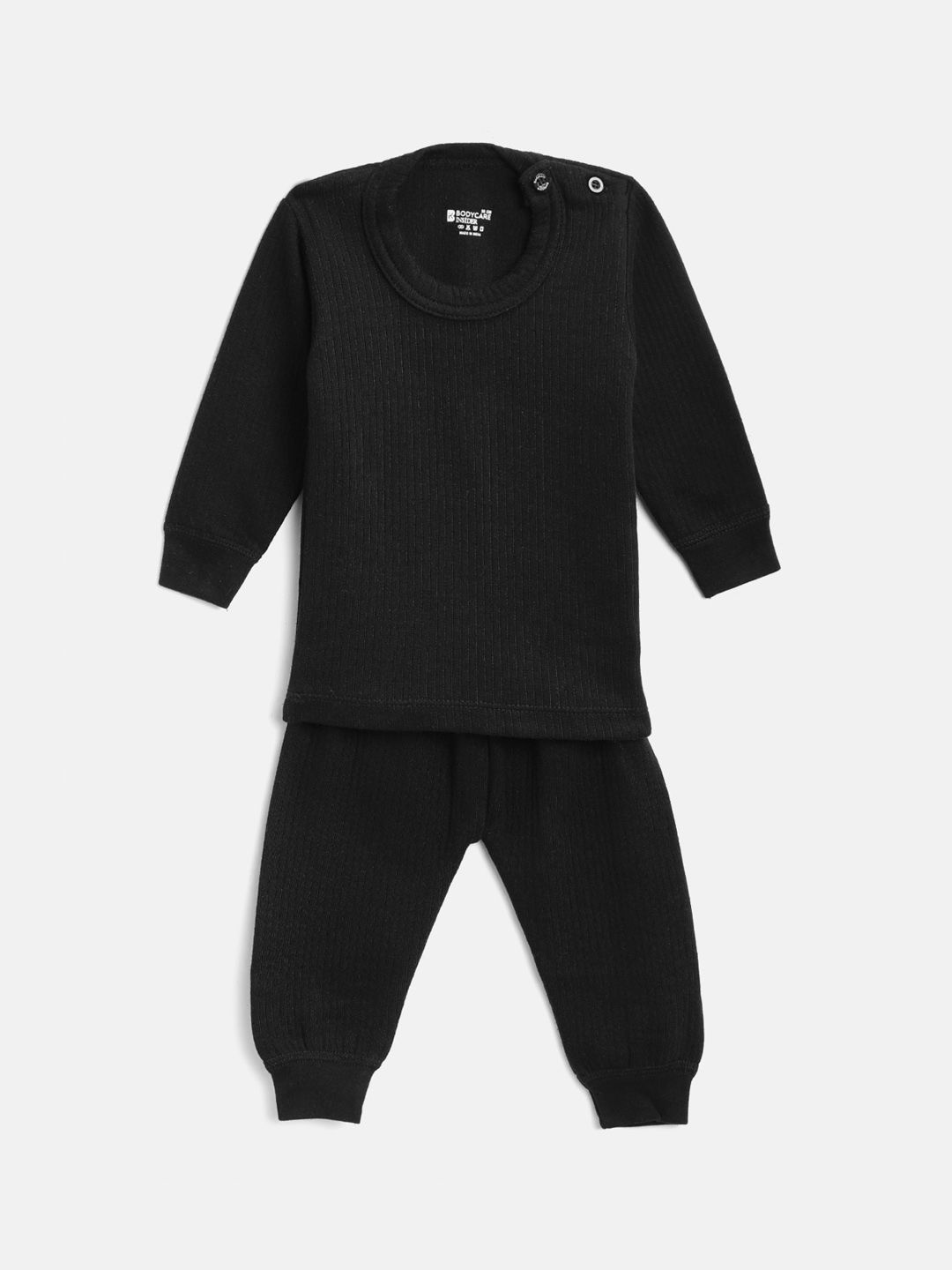 BODYCARE INSIDER Kids Black Solid Anti Bacterial Thermal Set-picture-11