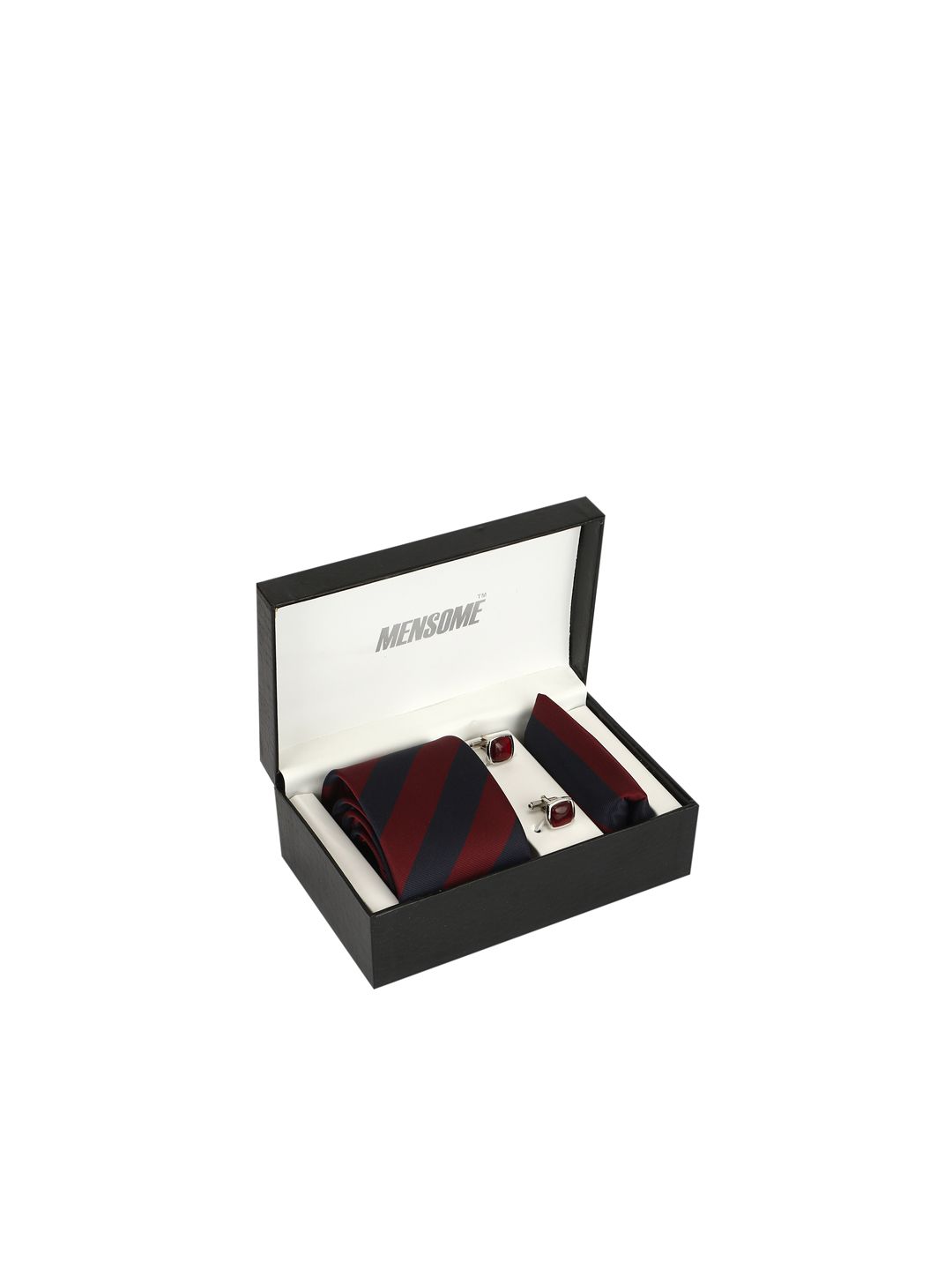 MENSOME Men Navy Blue & Maroon Accessory Gift Set-image-39